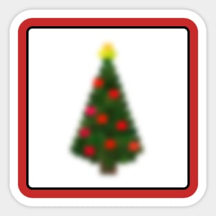 blurry christmas tree Sticker